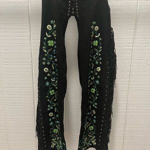 Cowgirl Up! Vintage, beaded, suede chaps!